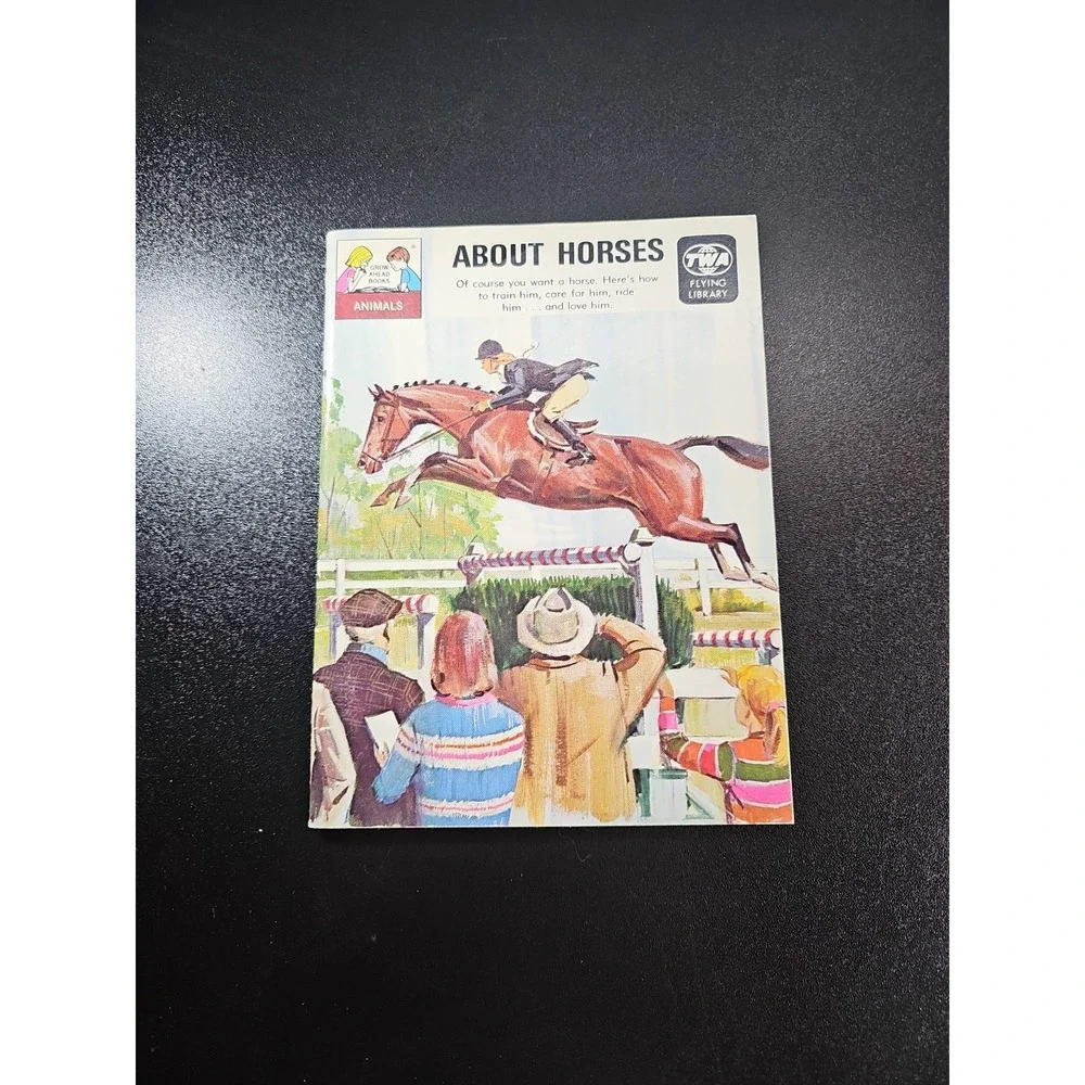 Rare, Vintage, Grow Ahead Books, TWA Flying Library, About‎ Horses 1969